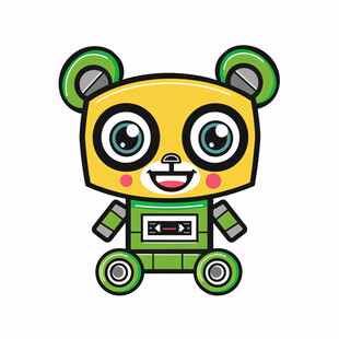 未来机械小熊吉祥物
