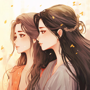 闺蜜插画