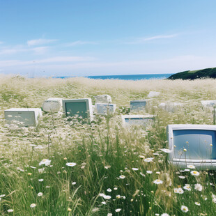 海边野花遍地