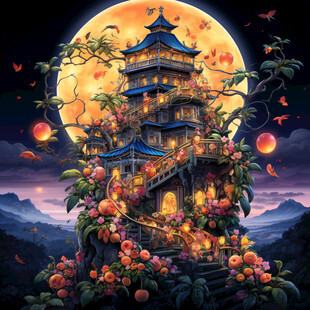 梦幻中秋节场景