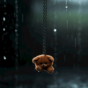 孤独伤心的小熊玩偶