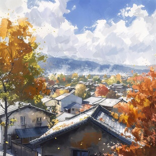 风景厚涂