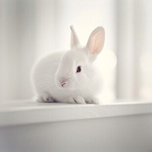 唯美萌宠玉兔小动物