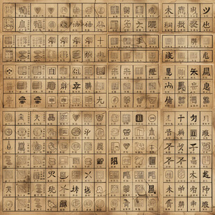 中国元素汉字字模