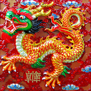 龙年立体窗贴