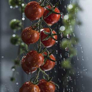 雨露水滴小番茄