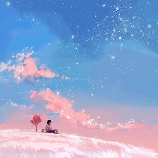 手绘追光的少年