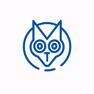 猫头鹰线条logo