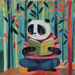 熊猫绘本插图插画