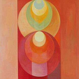 具有各种形状和颜色的绘画