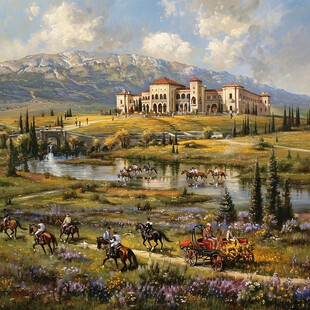 山间庄园 盛装骑行