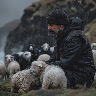 雨中牧羊人 静谧温柔