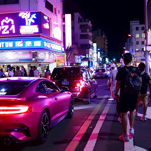 夜色霓虹 街头流光