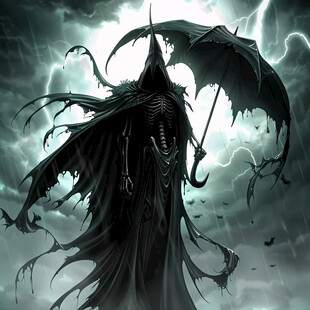 死神撑伞 阴云密布