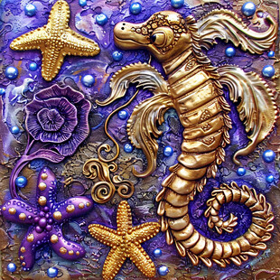 金色的海马与紫色的梦