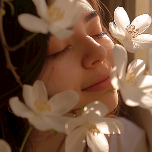 花香萦绕 少女的梦