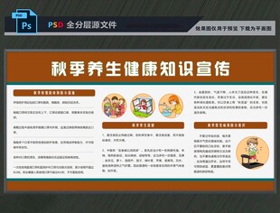 秋季健康展板