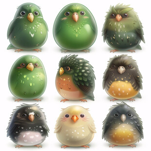 萌系小鸟 圆滚滚好可爱