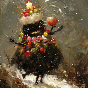 黑暗中的圣诞节精灵