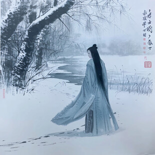 冬雪美人 孤影清寒