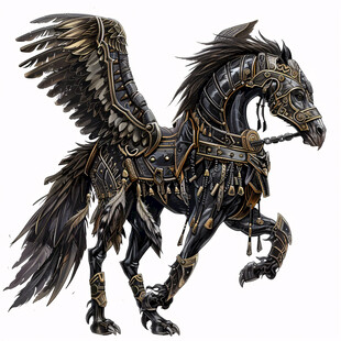 黑翼战马 威武霸气