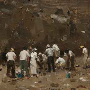 海滩上的拾贝人