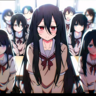 少女与众多的分身