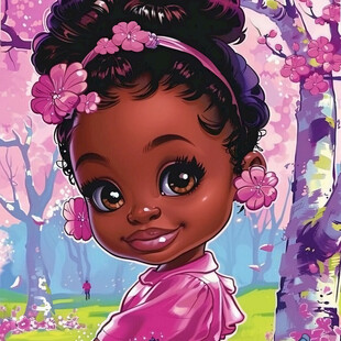黑皮肤女孩的春日梦幻