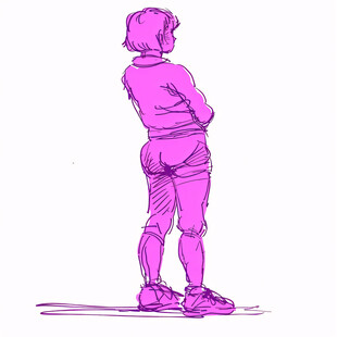 紫色背影 静默凝望