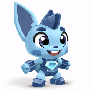 蓝色机械兔 酷萌来袭