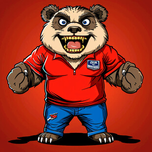 凶狠的熊猫战士