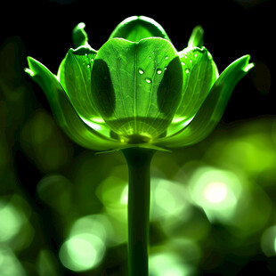 绿意盎然的生命之花