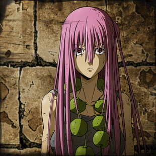 粉发少女的眼神