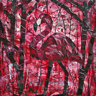 高空府视森林抽像画