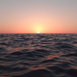 太阳落山海平面海洋