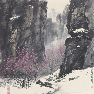 雪景中国画