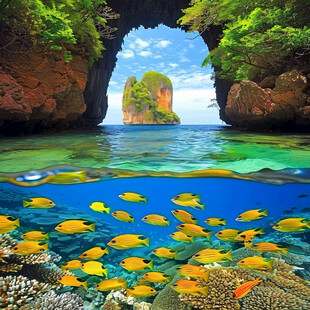 立体画海底立体画