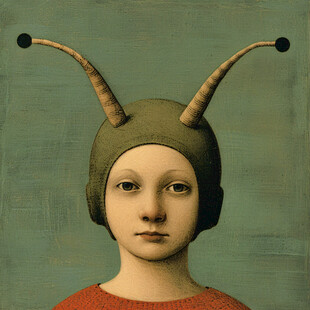 尖帽青铜人头像