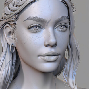 3d效果女孩