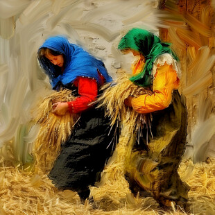 哈萨克女人劳动