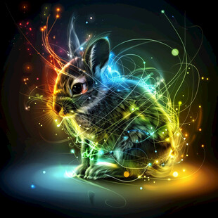 动物创意炫光效果