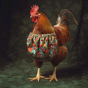 草编大公鸡