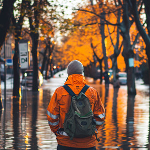 雨天外卖骑手