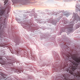 粉色奇幻超现实景观