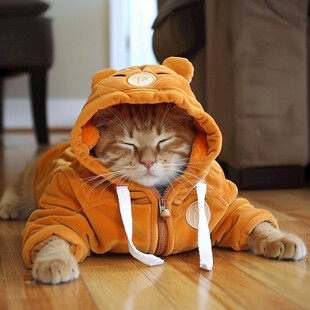 穿衣服的猫咪