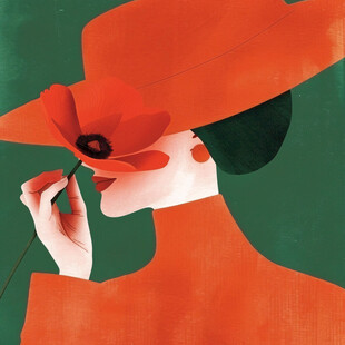 女性杂志封面配图插图