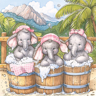 小象洗浴卡通形象