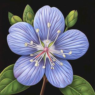 七叶一枝花插画