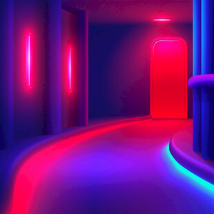 霓虹灯场景造型