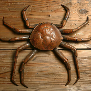 木雕螃蟹